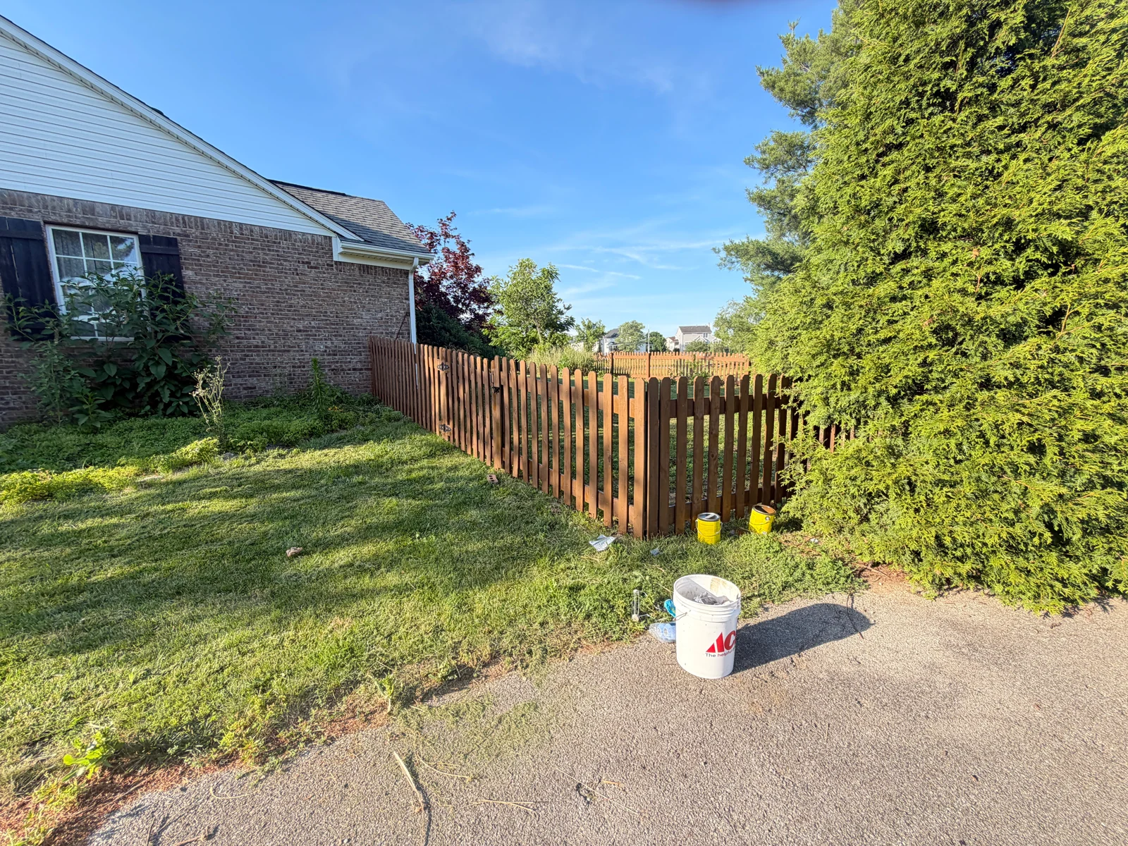 Picket Fence Staining — Gate View at an Arorix customer project
