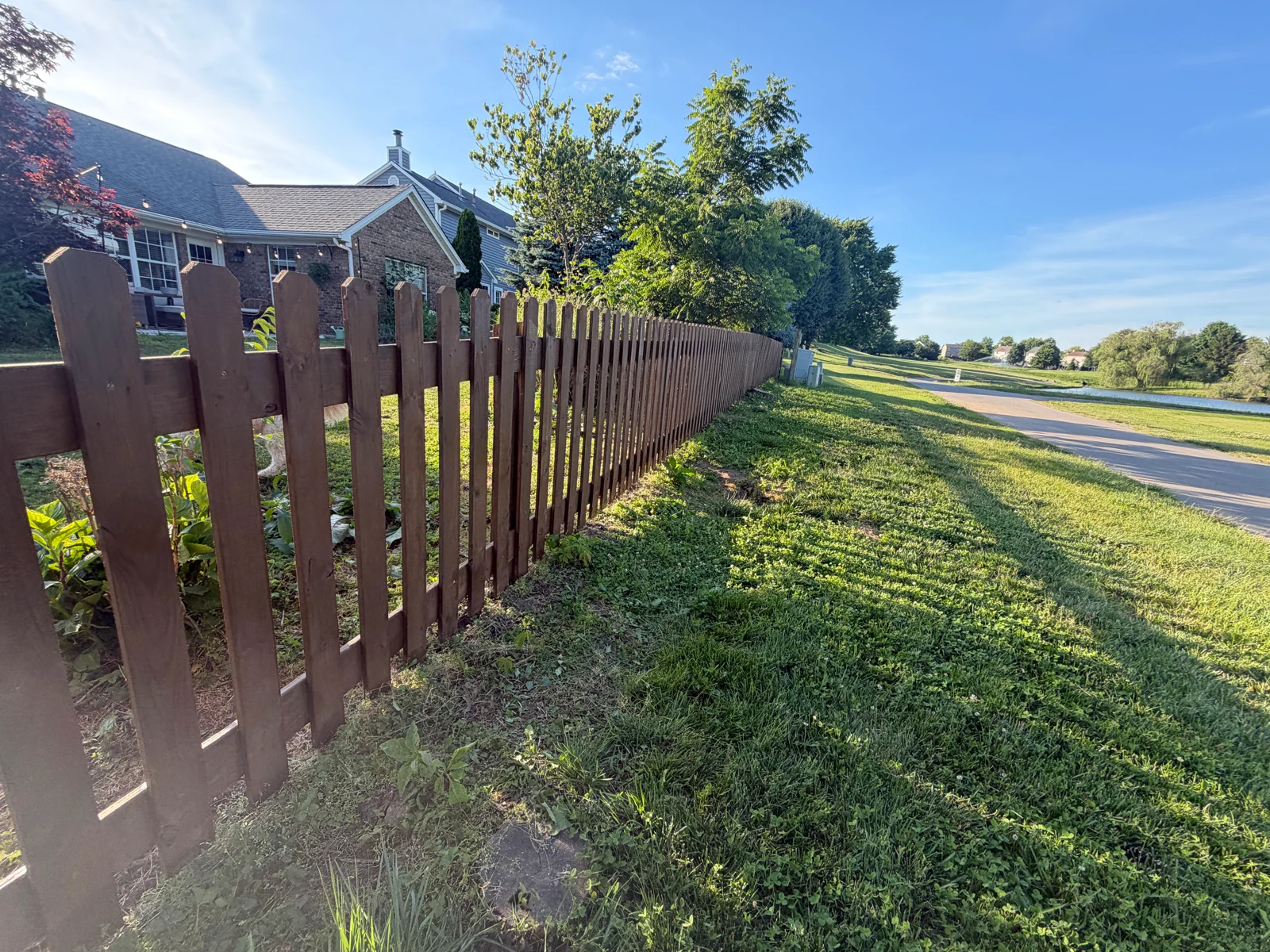 Stained Picket Fence — Finish Detail at an Arorix customer project