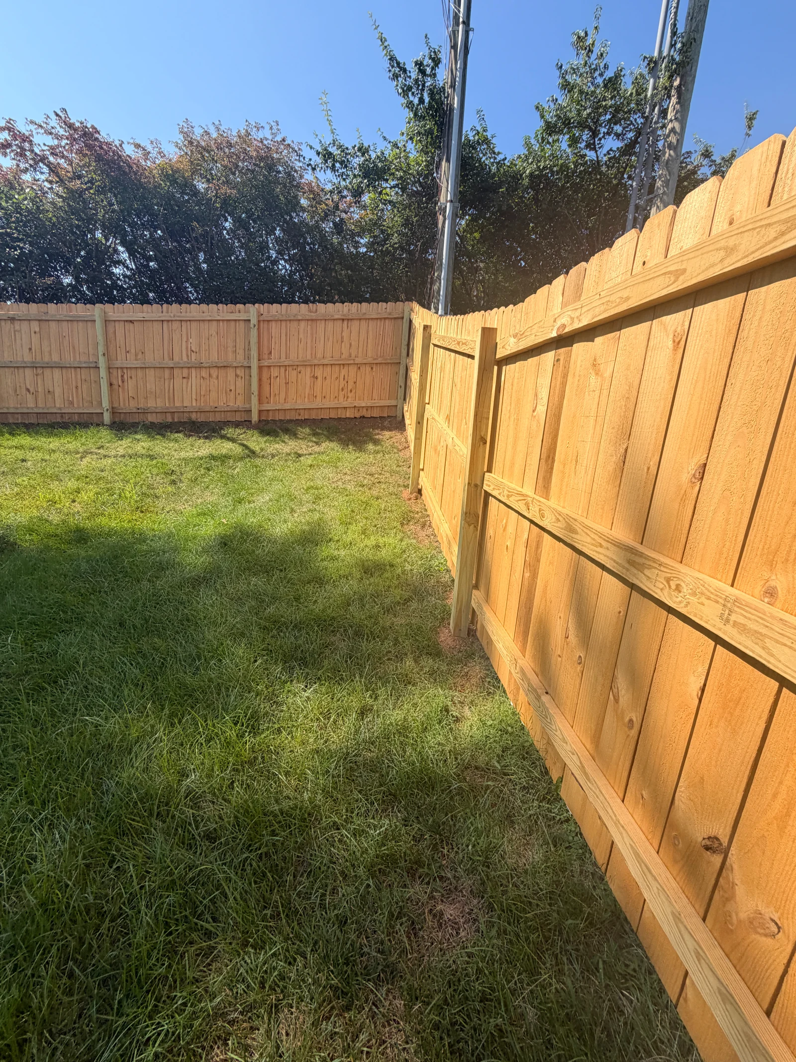 New Privacy Fence — Corner Detail at an Arorix customer project