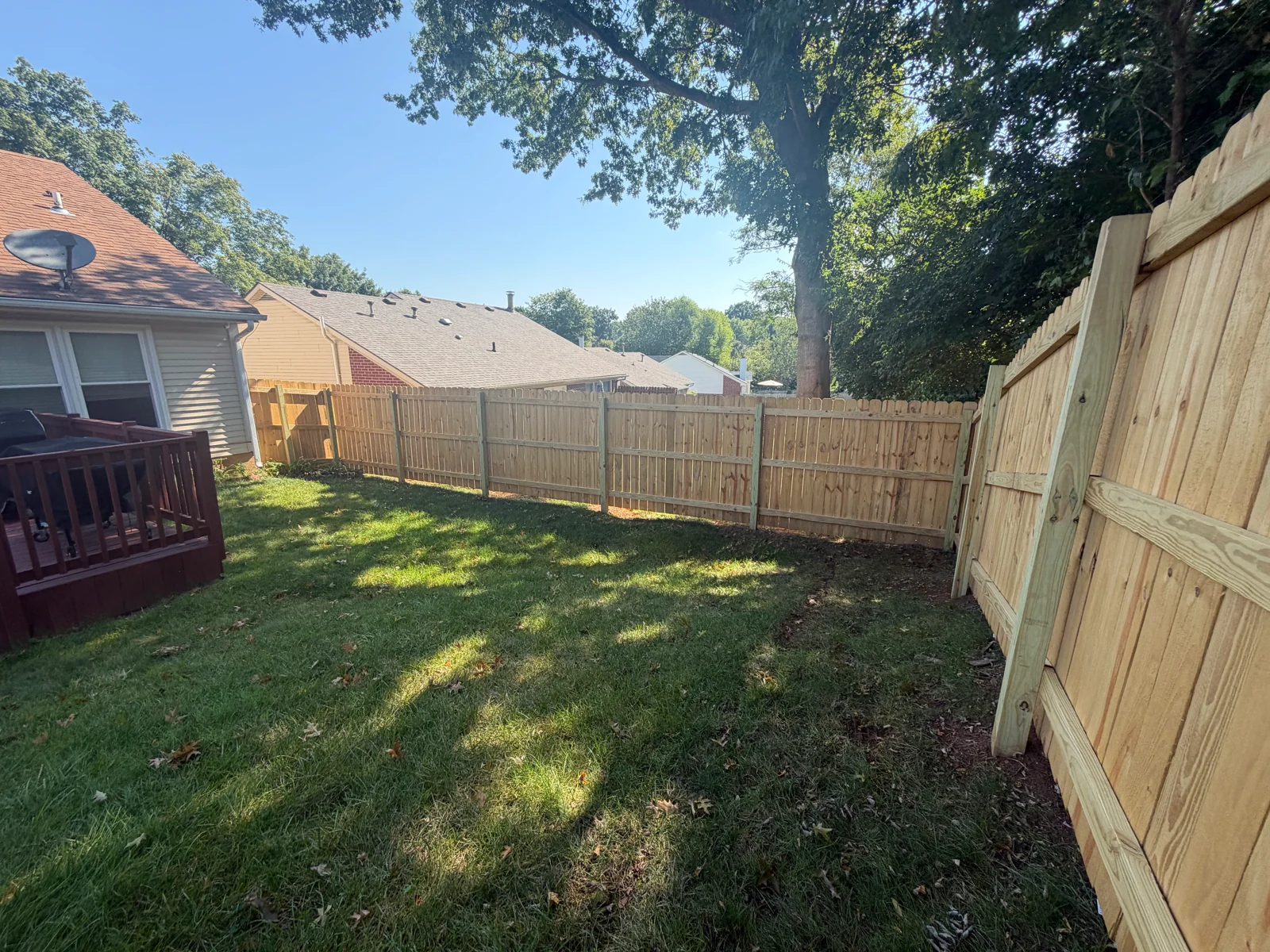 New Privacy Fence — Backyard View at an Arorix customer project