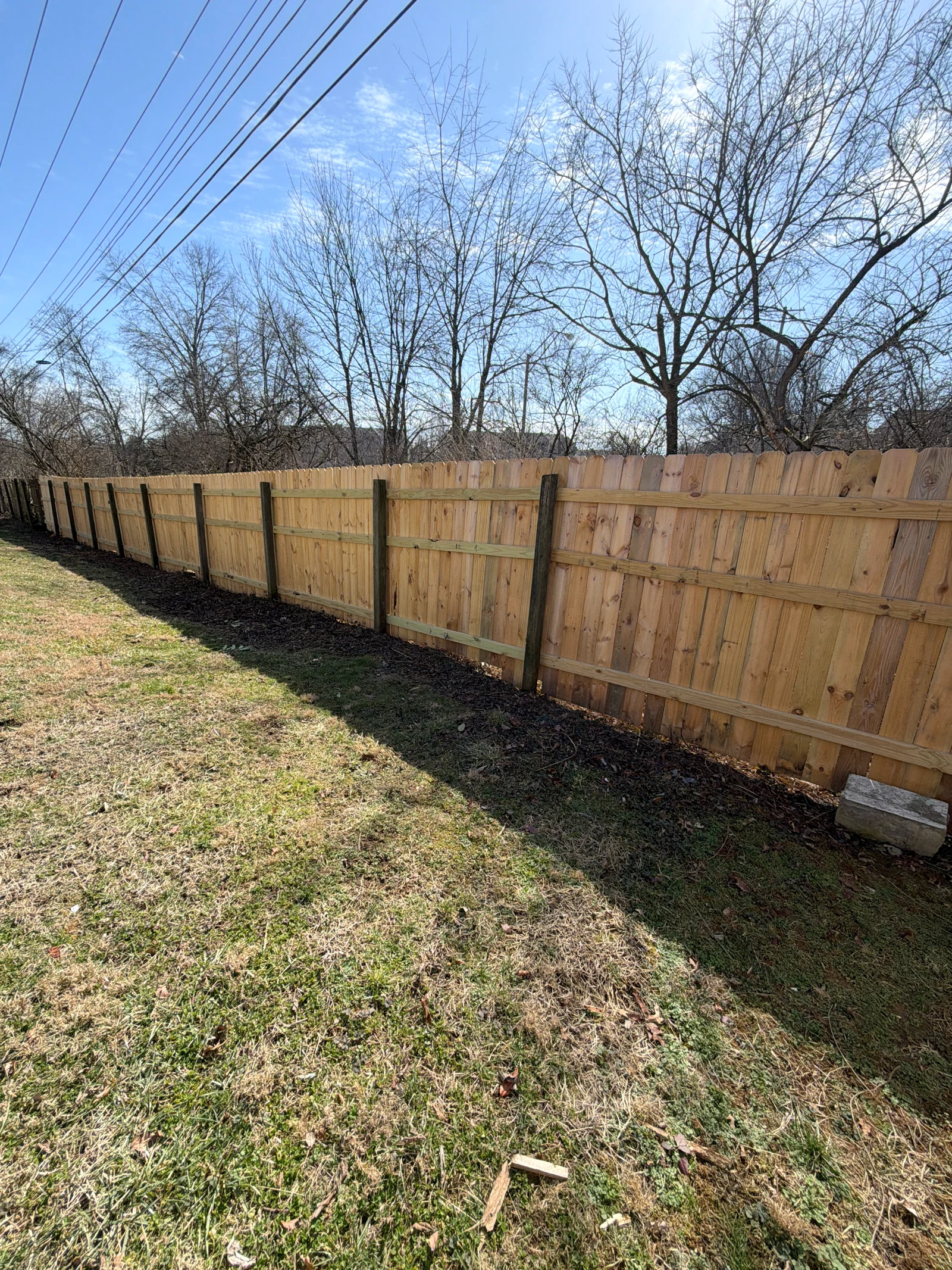 Wood Privacy Fence — Inside Run at an Arorix customer project