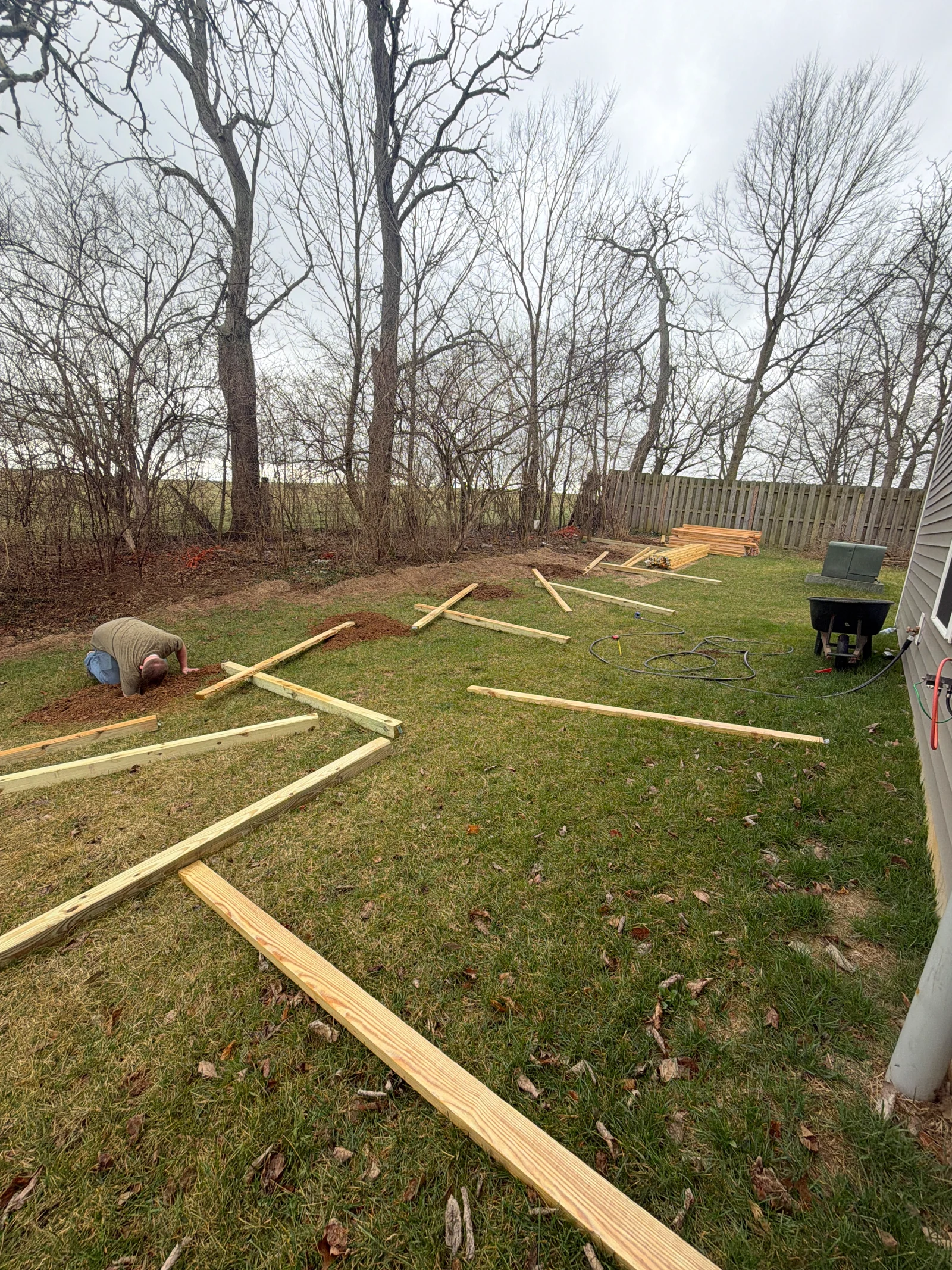 Fence Installation — Post Hole Preparation at an Arorix customer project