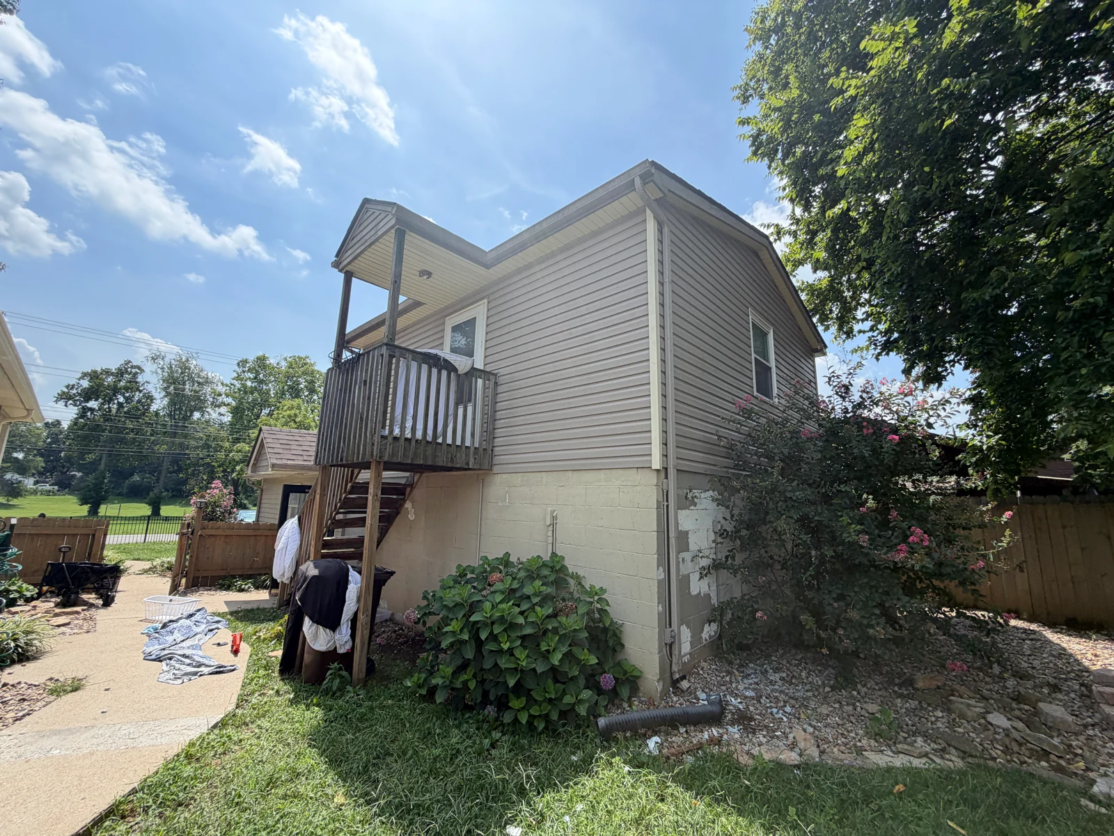 Upper Exterior — Original Condition on a house repaint by Arorix Home Solutions