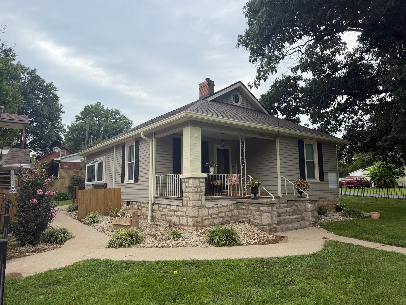 Front Porch — Before on a house repaint by Arorix Home Solutions