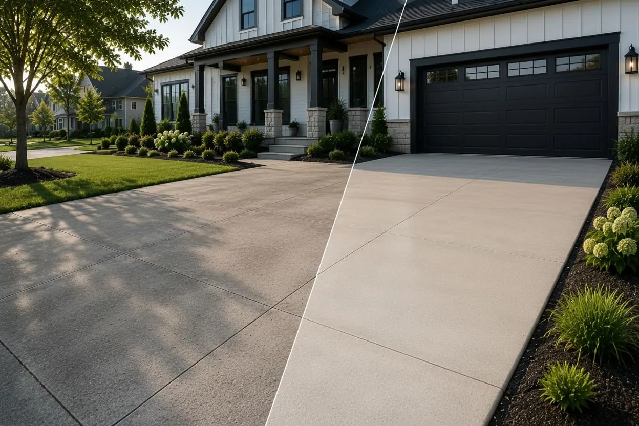 Arorix pressure washing a Lexington concrete surface