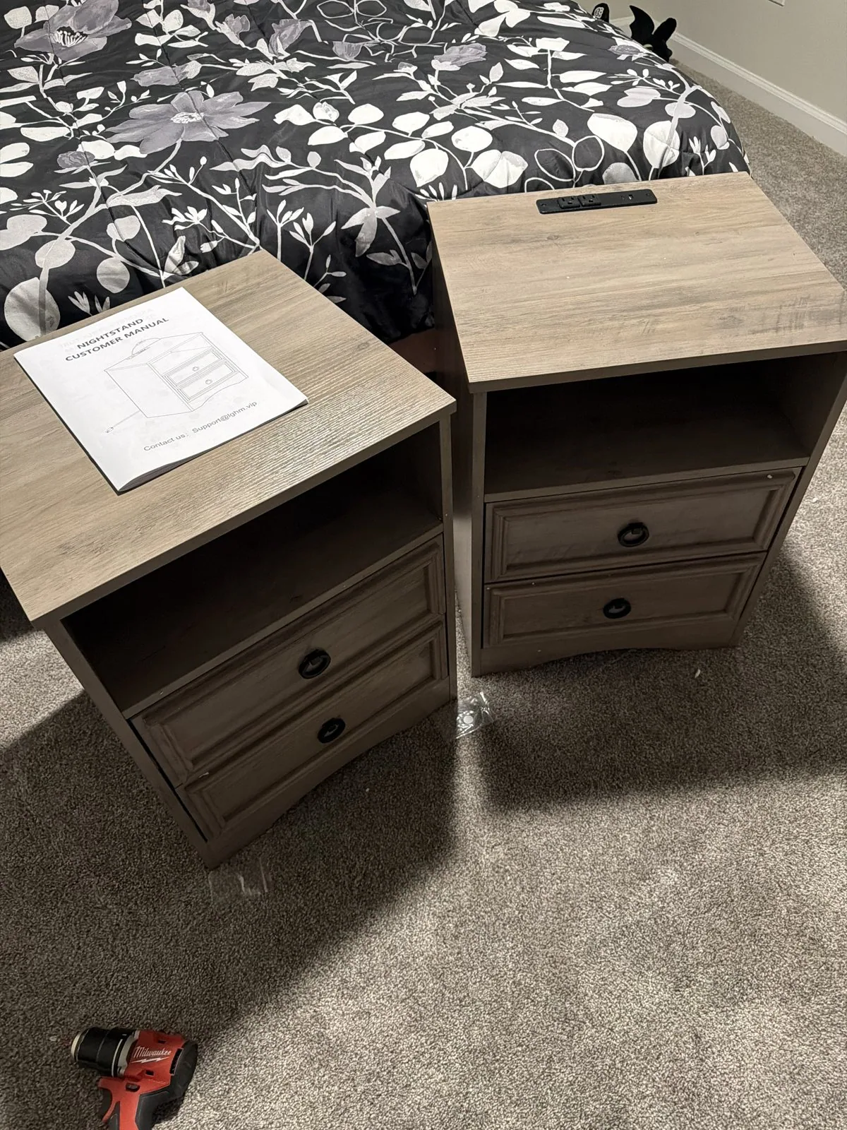 Matching nightstands assembled by Arorix Home Solutions in Lexington Kentucky
