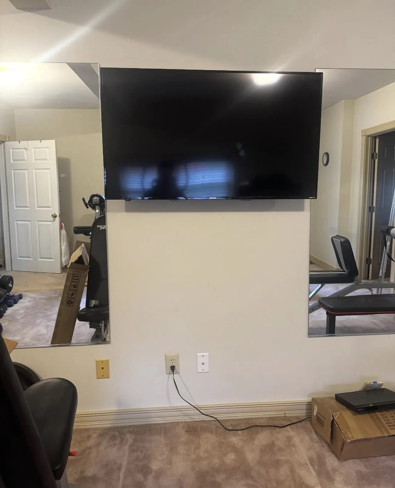 Wall-mounted living room television installed by Arorix Home Solutions in Lexington Kentucky